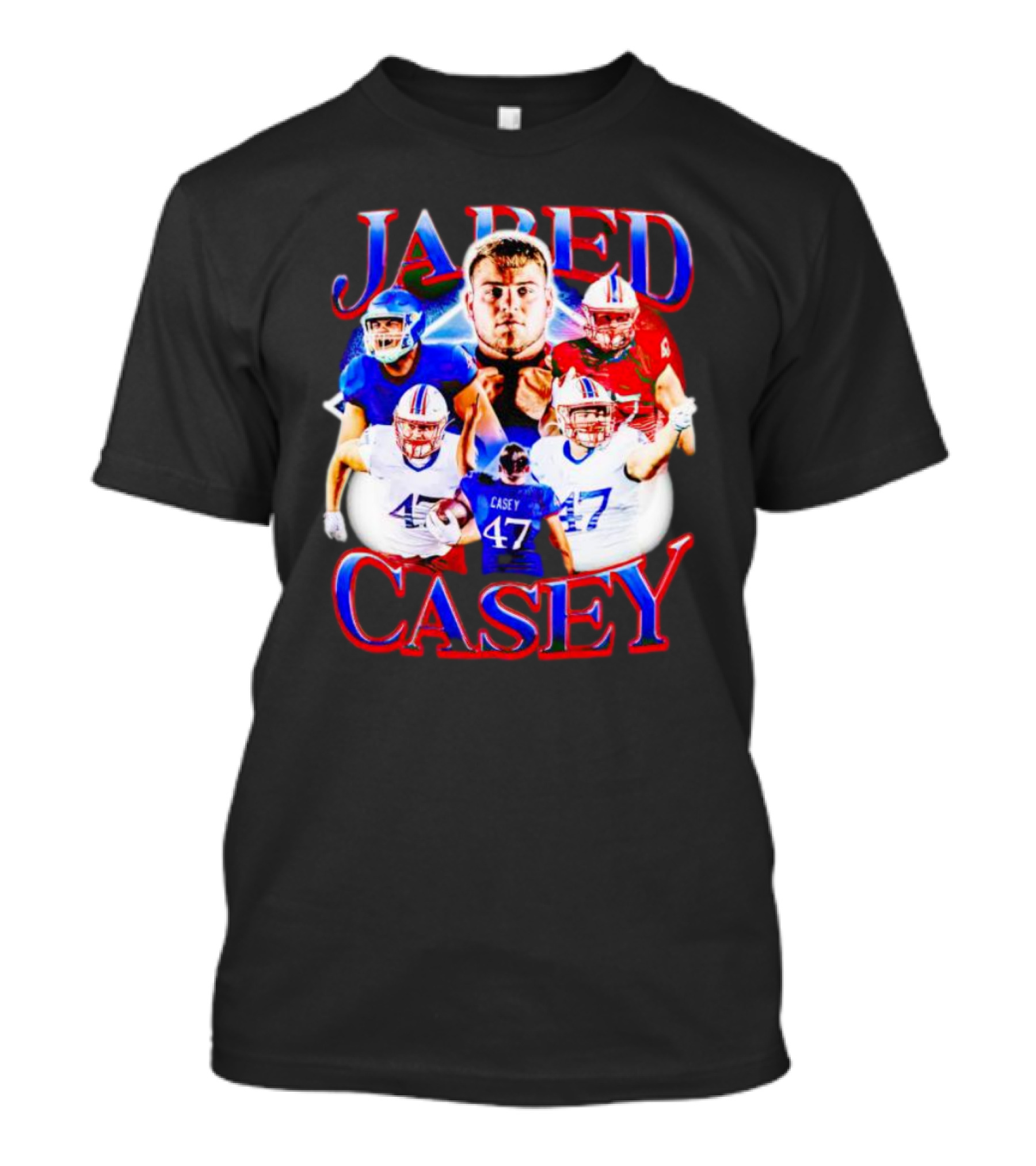 Jared Casey Football Collage 47 Jersey T-Shirt