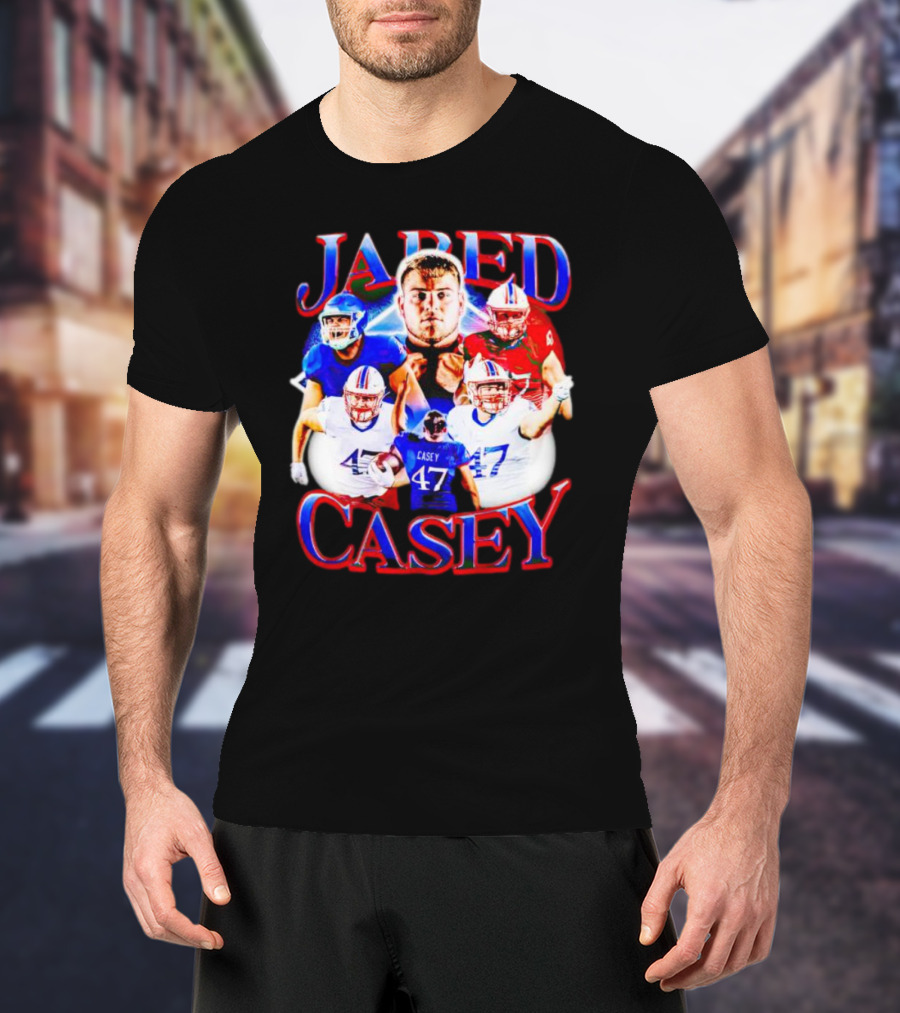 Jared Casey Football Collage 47 Jersey T-Shirt
