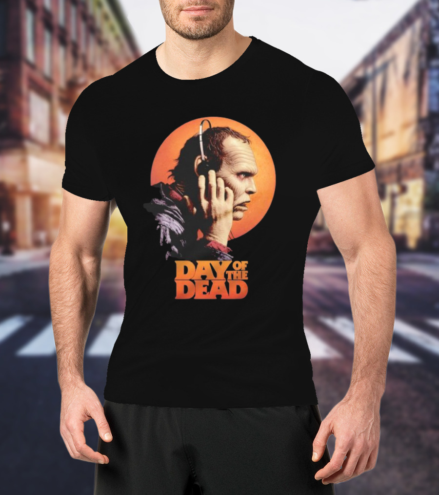 Day Of The Dead Bub Listening With Headphones T-Shirt