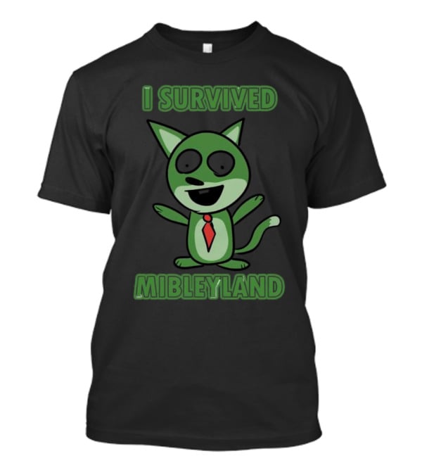 I Survived MibleyLand Funny Green Cartoon Character T-Shirt