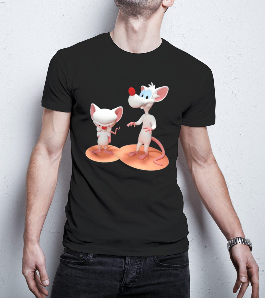 Pinky And The Brain Cartoon Characters Retro Animation Duo T-Shirt