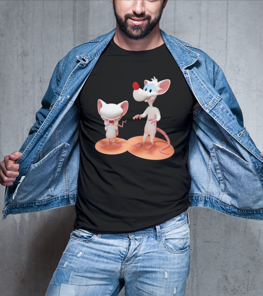 Pinky And The Brain Cartoon Characters Retro Animation Duo T-Shirt