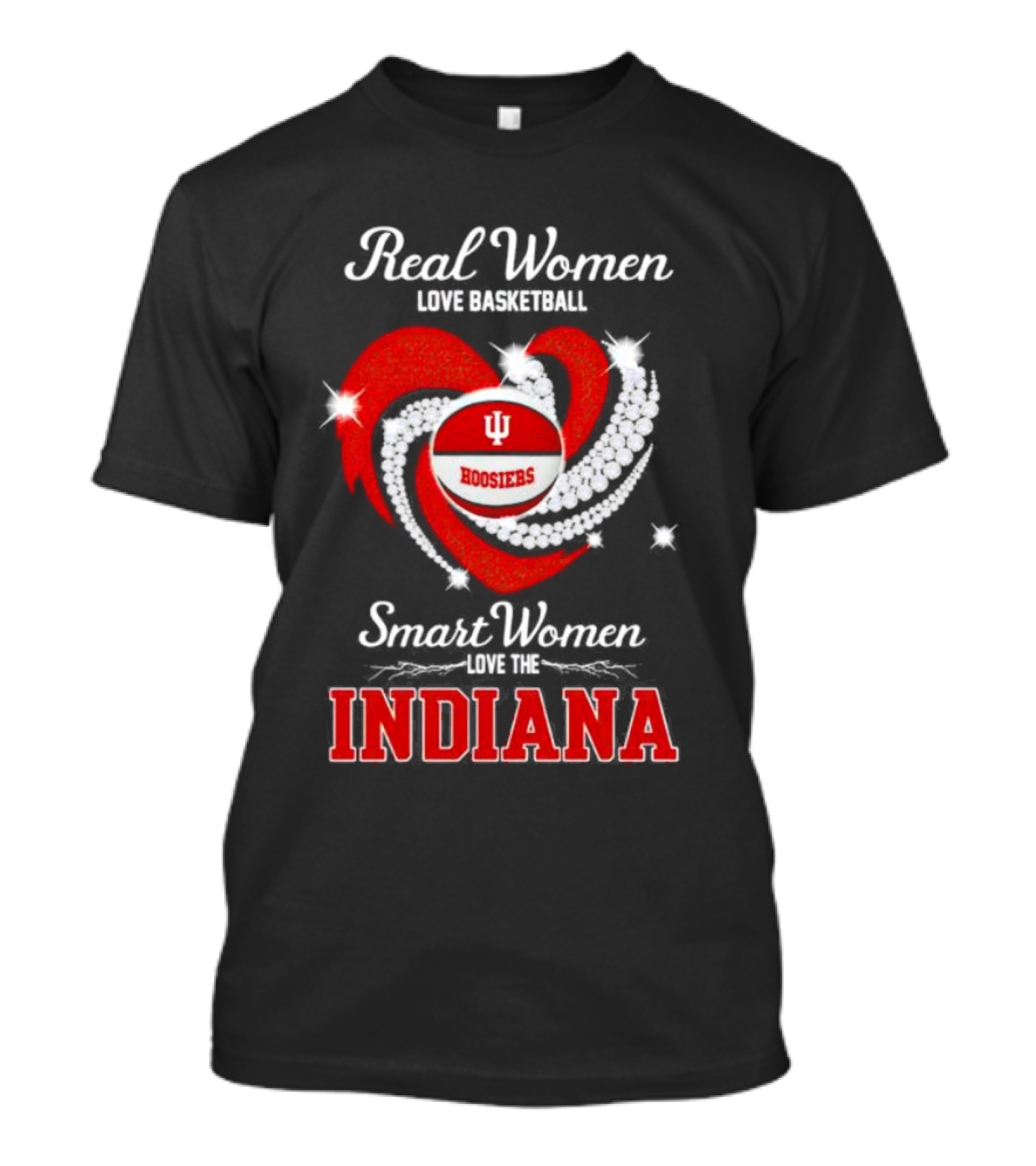 Real Women Love Basketball Hoosiers Smart Women Love The Indiana T-Shirt