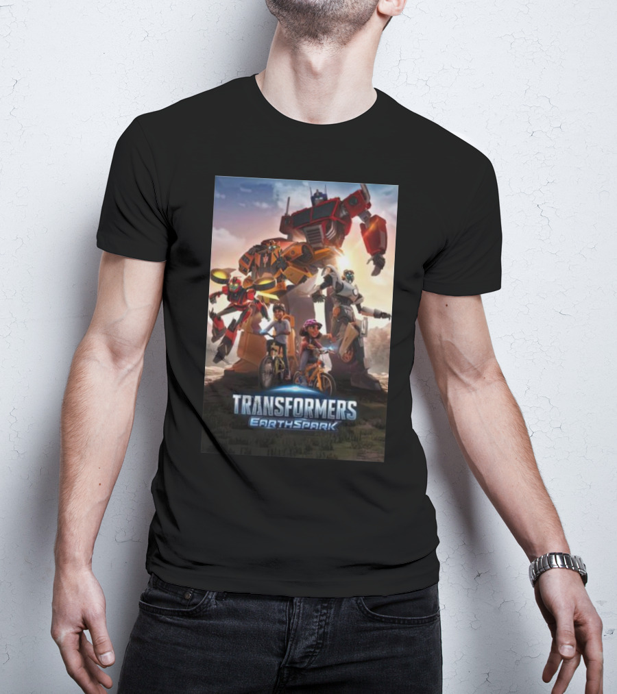 Transformers Earthspark Optimus Prime And Friends Adventure Scene T-Shirt