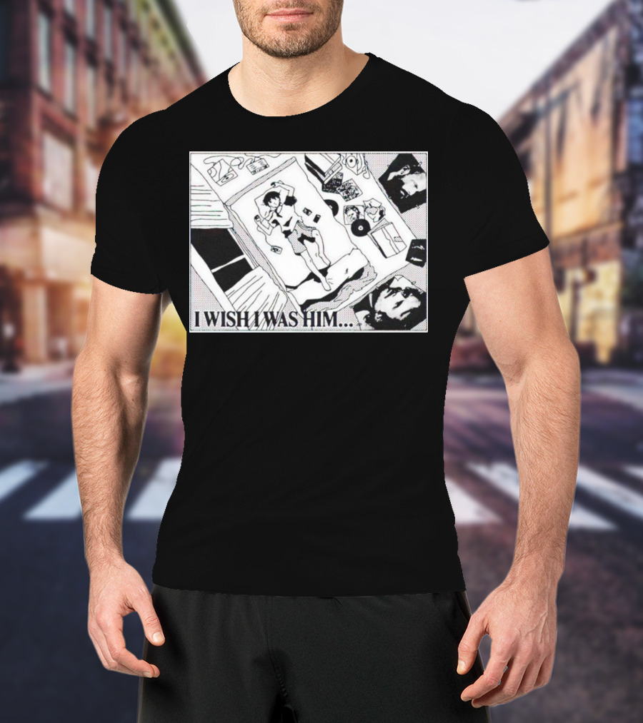 I Wish I Was Him Bedroom Anime Manga Scene T-Shirt