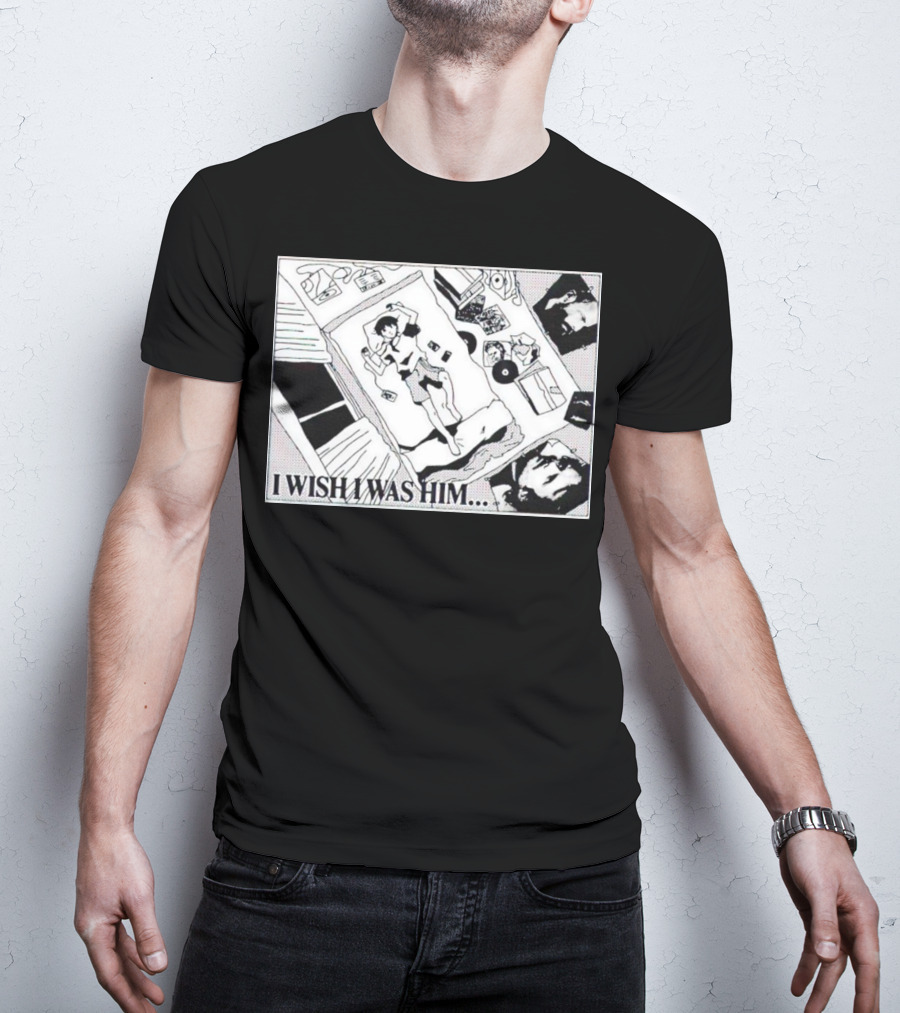 I Wish I Was Him Bedroom Anime Manga Scene T-Shirt