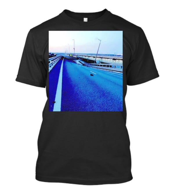 Crimean Kerch Bridge Partial Collapse Scene T-Shirt