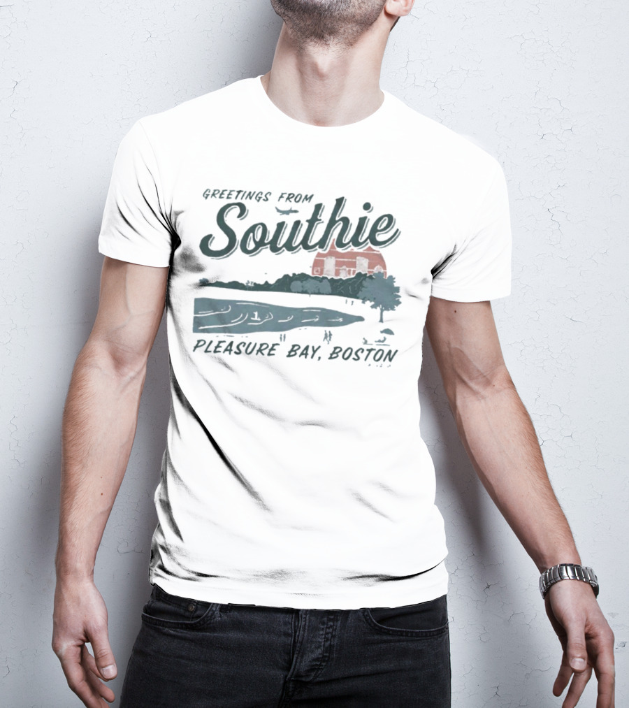 Greetings From Southie Pleasure Bay Boston Scenic Water View T-Shirt