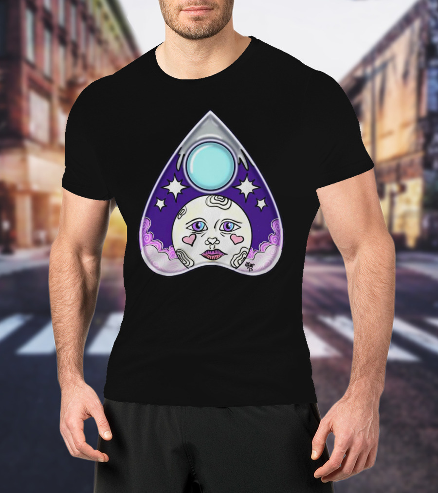 Moon Planchette Stars Face Heart Eyes T-Shirt