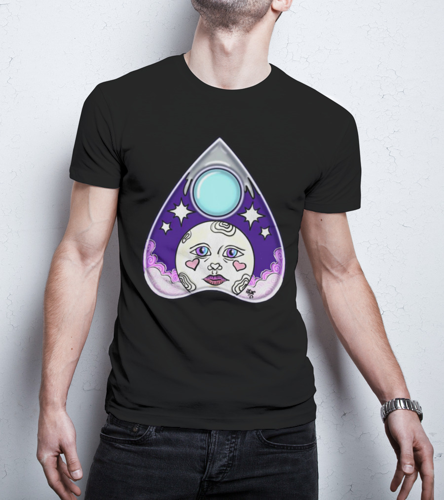 Moon Planchette Stars Face Heart Eyes T-Shirt