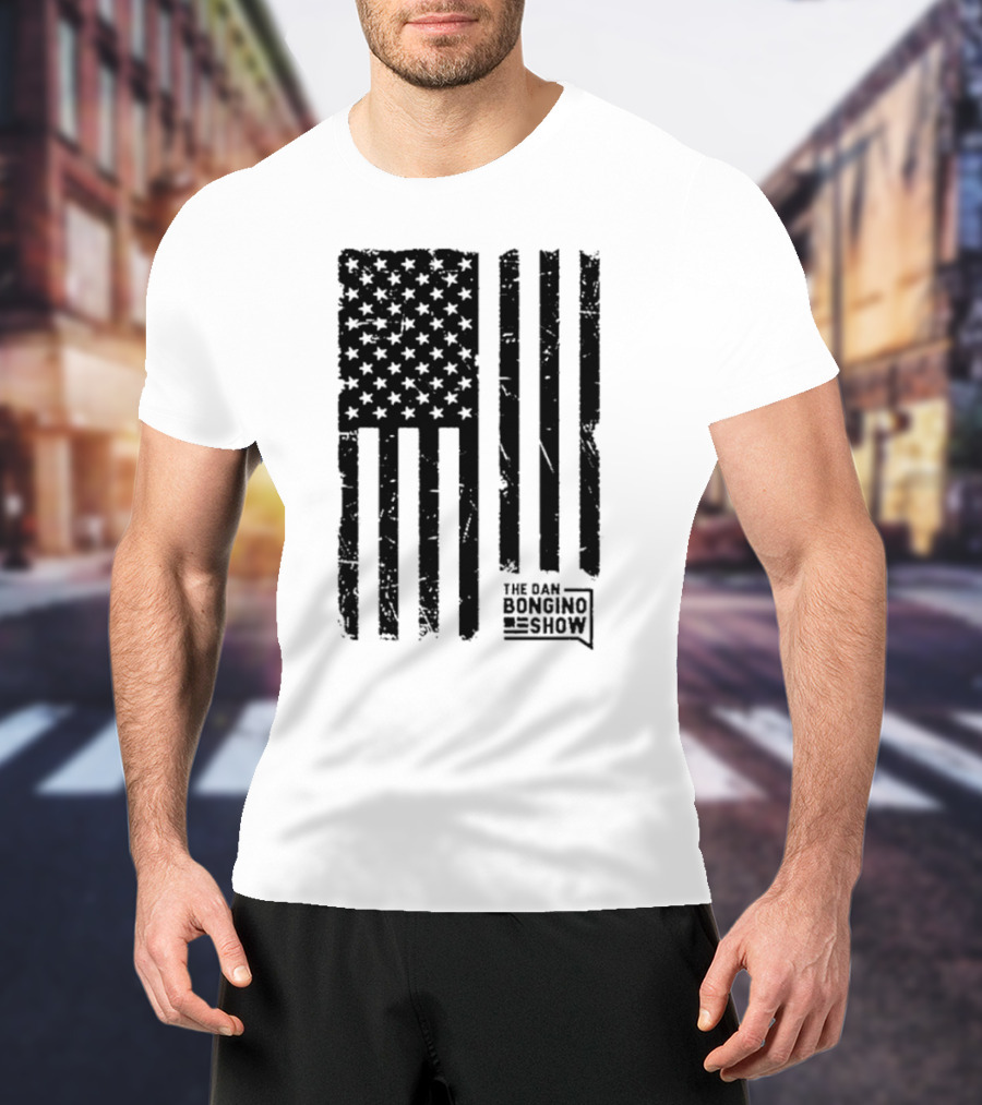 The Dan Bongino Show Distressed American Flag T-Shirt