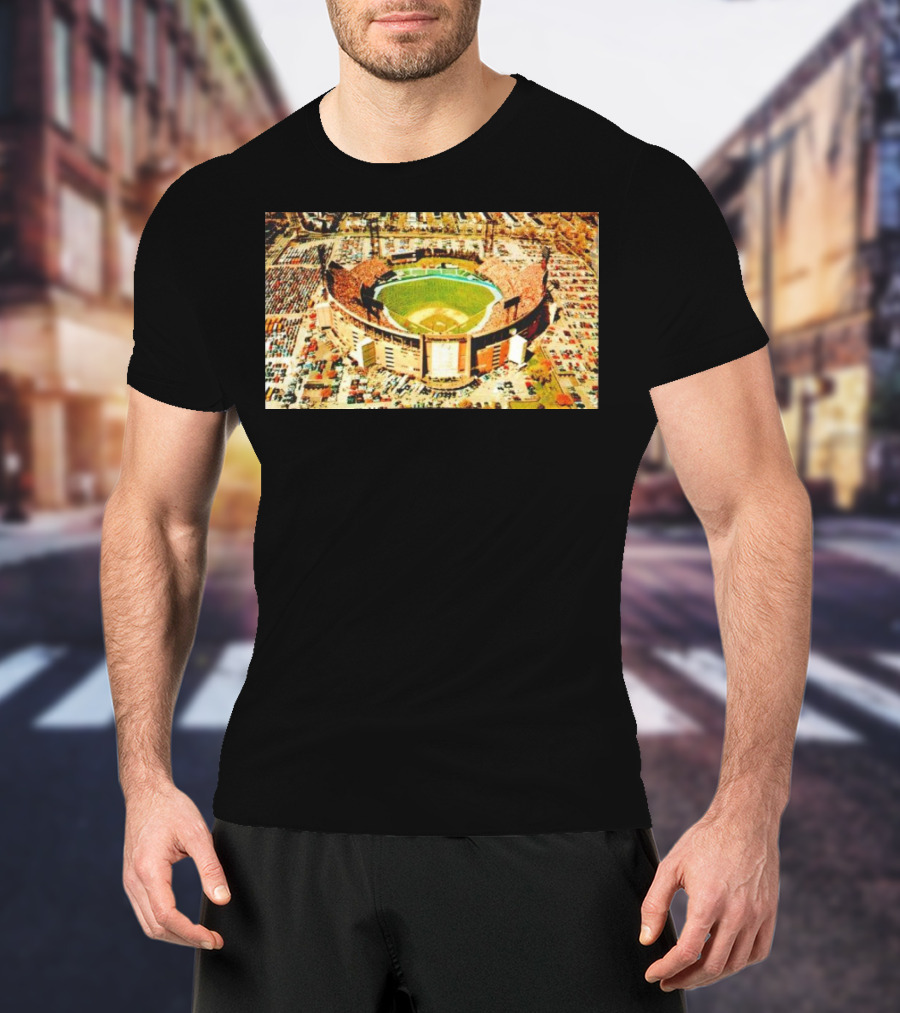 Baltimore Orioles Memorial Stadium Aerial View T-Shirt