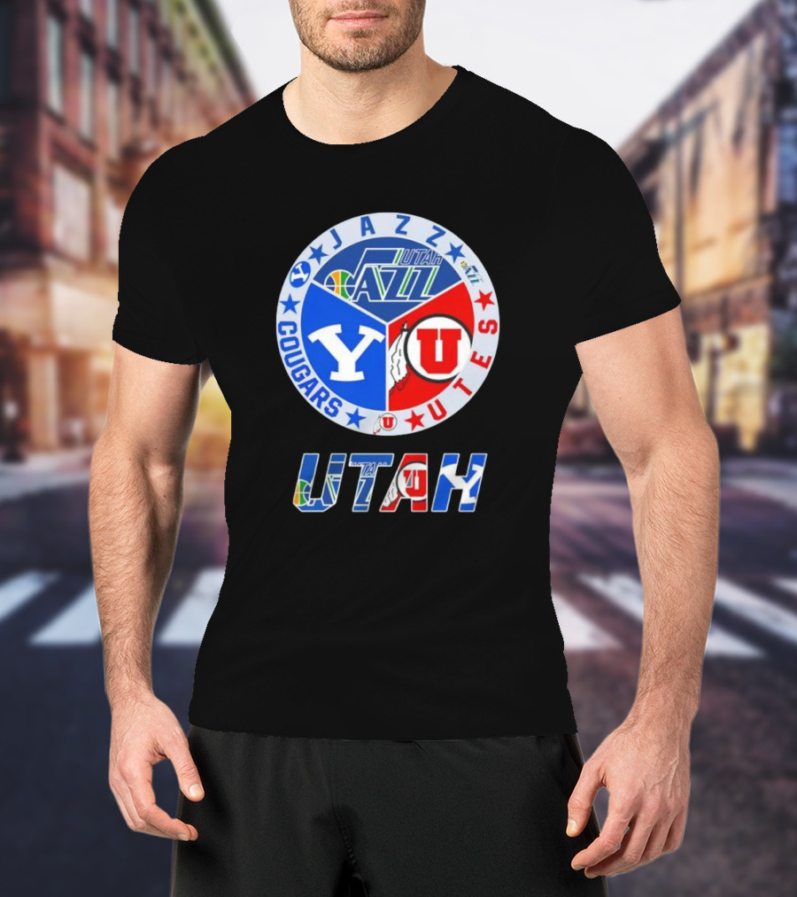 Jazz BYU Utes Utah Cougars T-Shirt