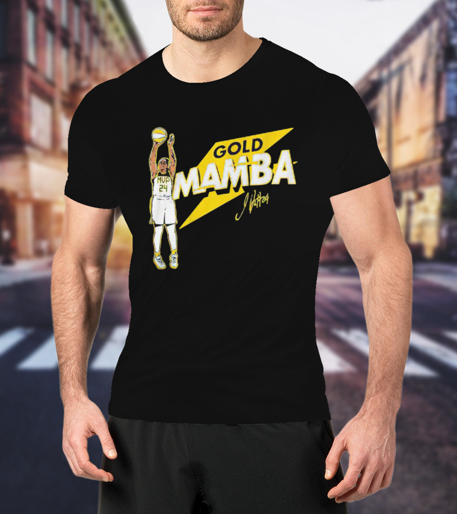 Gold Mamba 24 MVP Jewell Loyd Signature T-Shirt