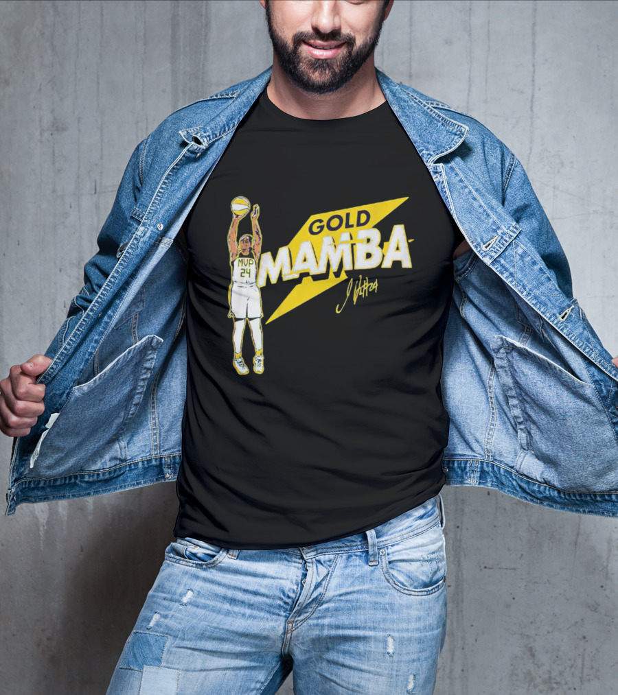 Gold Mamba 24 MVP Jewell Loyd Signature T-Shirt