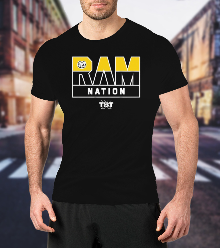 Ram Nation TBT Basketball Tournament Logo With Ram T-Shirt
