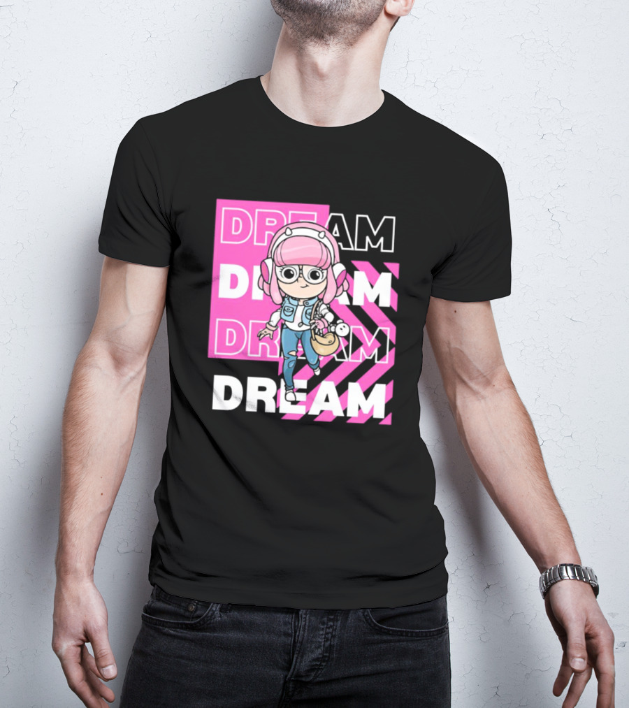 Dream Remix Pink Headphones Girl T-Shirt
