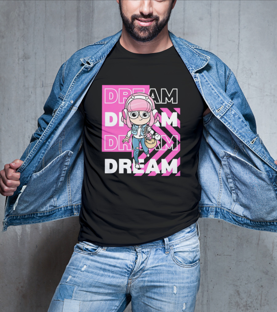 Dream Remix Pink Headphones Girl T-Shirt