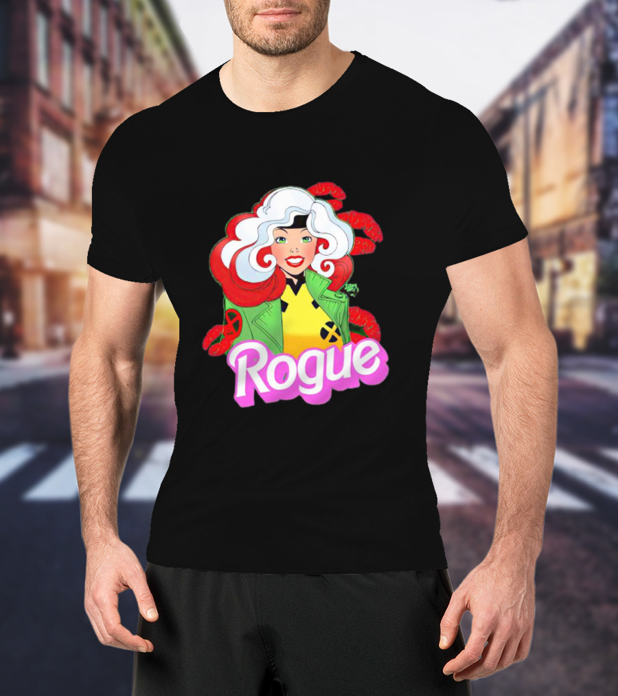Rogue Barbie Doll X-Men Lips T-Shirt