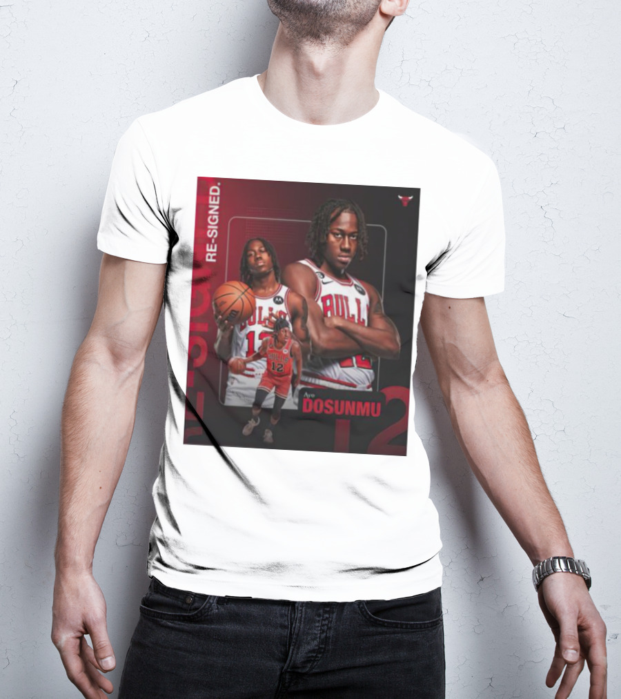 Chicago Bulls Ayo Dosunmu Re-Signed Number 12 T-Shirt