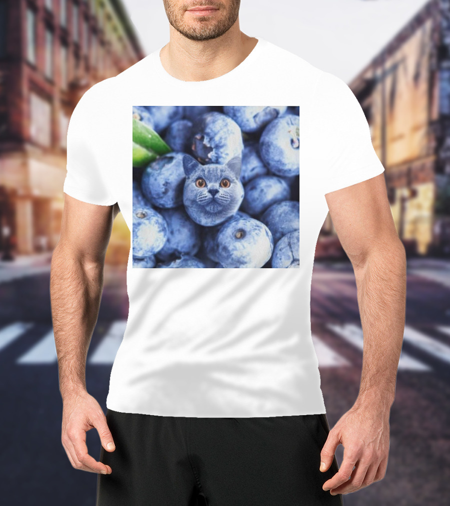 Cat Blueberries Meme T-Shirt
