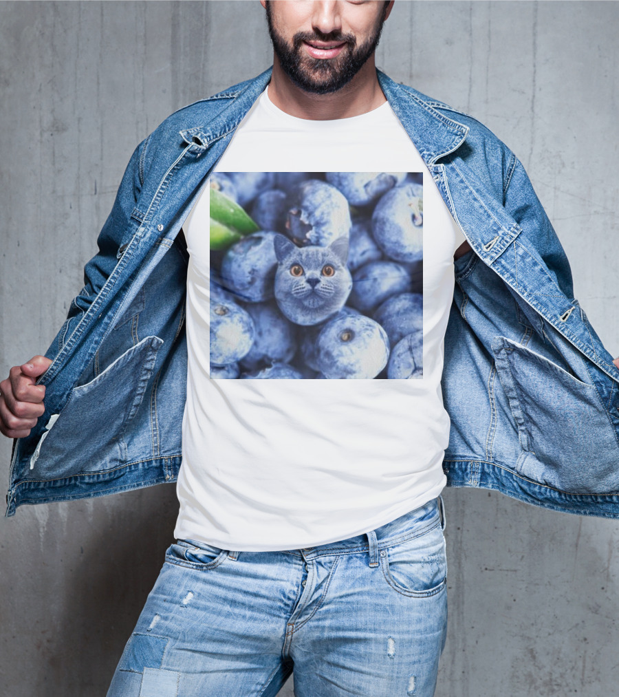 Cat Blueberries Meme T-Shirt