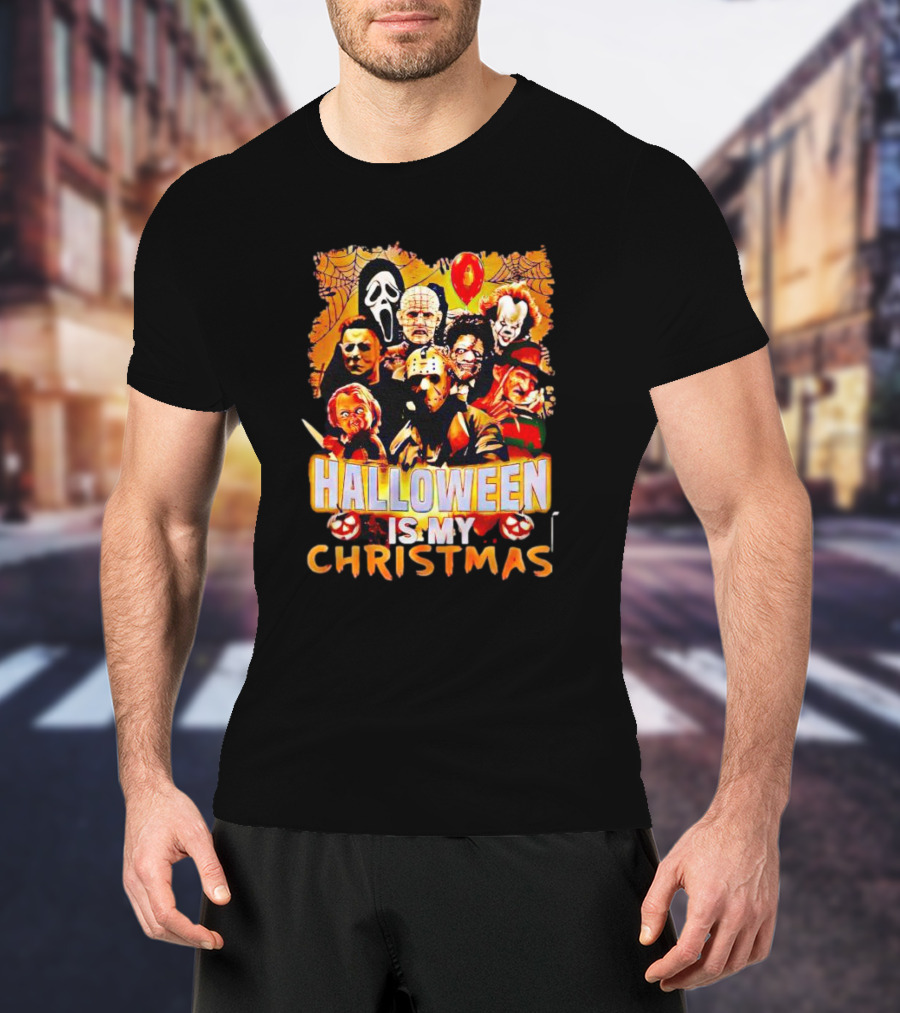 Halloween Is My Christmas Horror Movies Icons T-Shirt