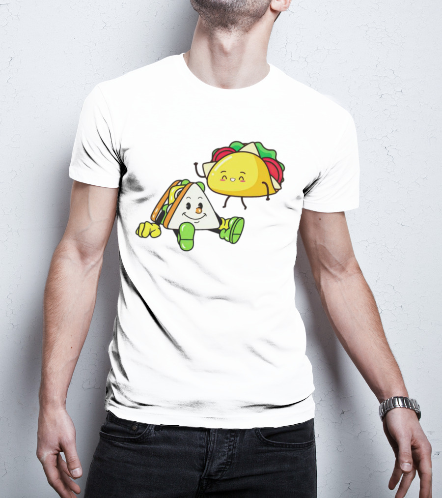 Tacos Friendship Day Happy Taco And Sandwich Duo T-Shirt