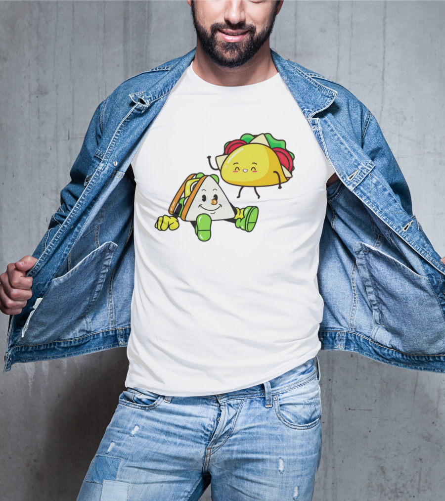 Tacos Friendship Day Happy Taco And Sandwich Duo T-Shirt