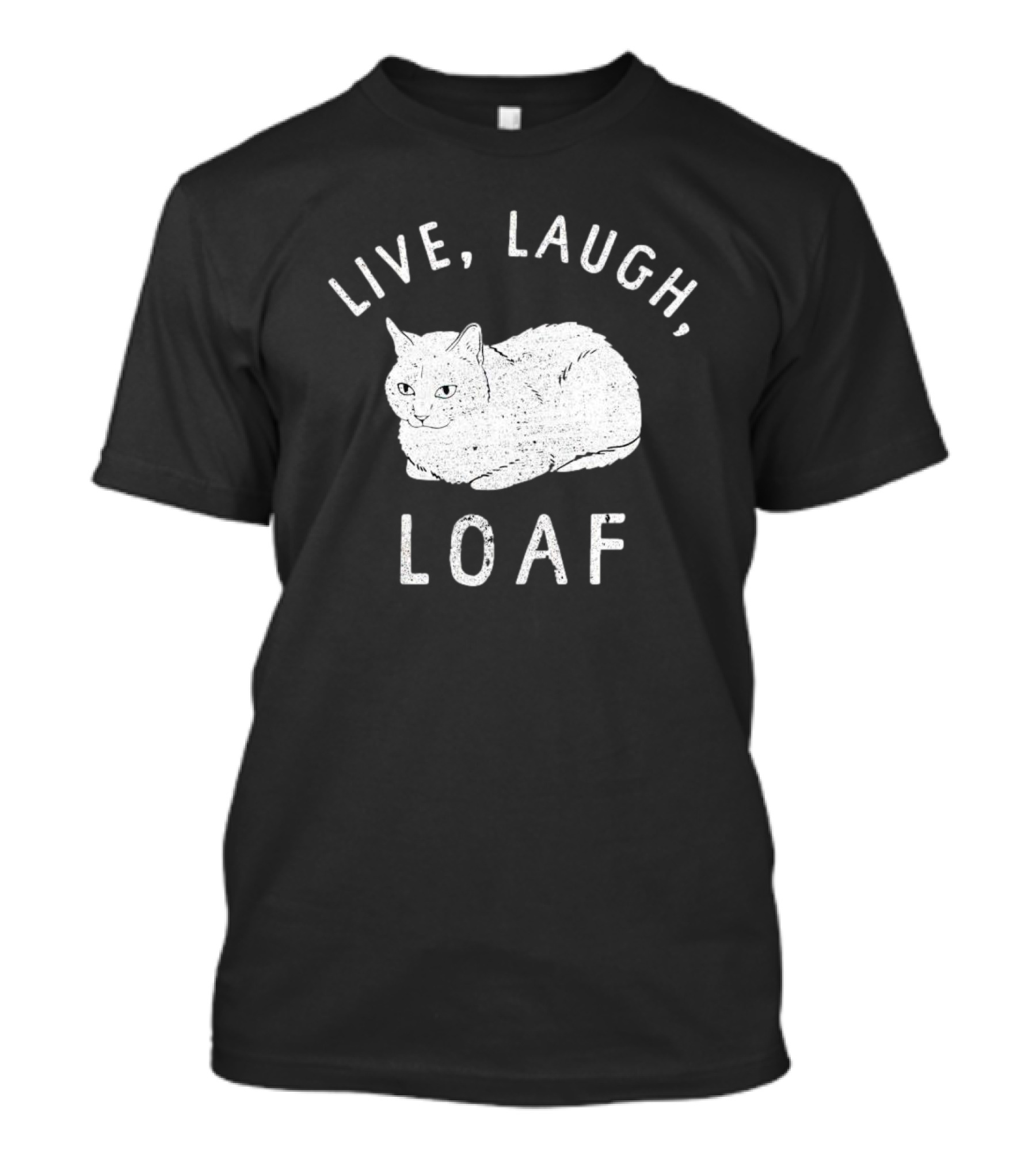 Live Laugh Loaf Cat Minimalist T-Shirt