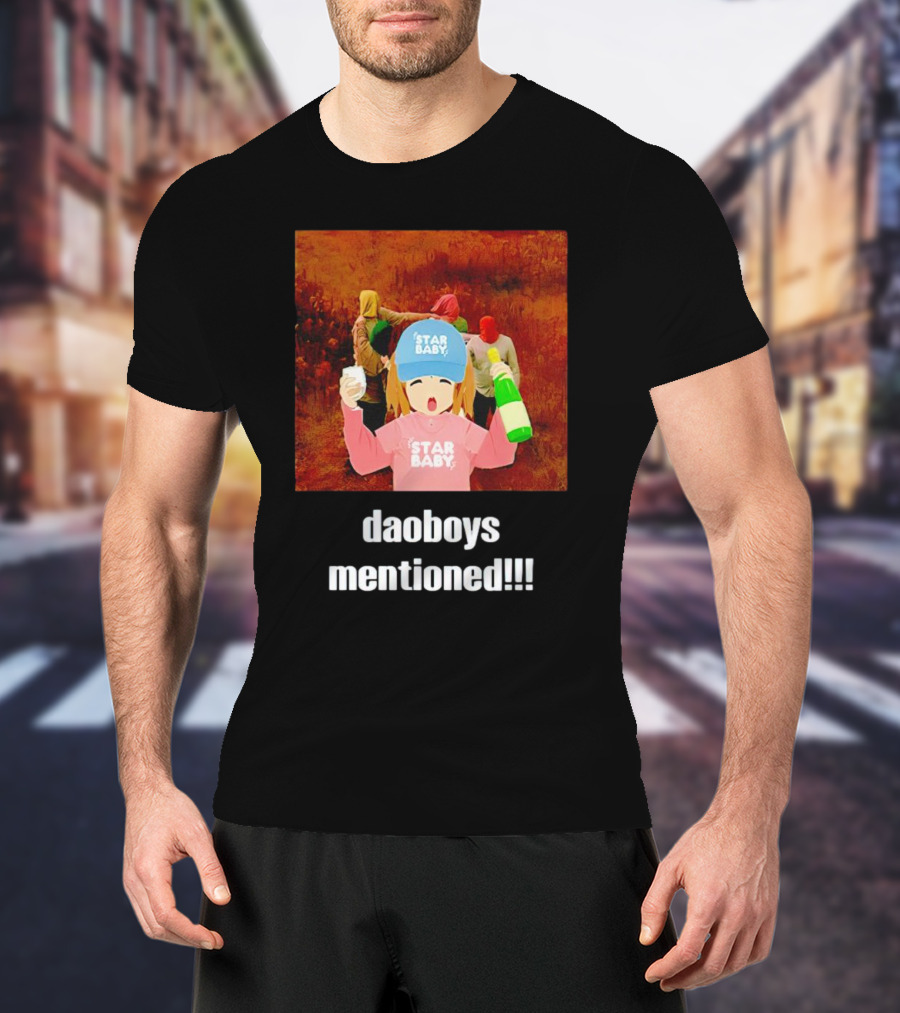 Daoboys Mentioned Star Baby Anime Style Party Scene T-Shirt