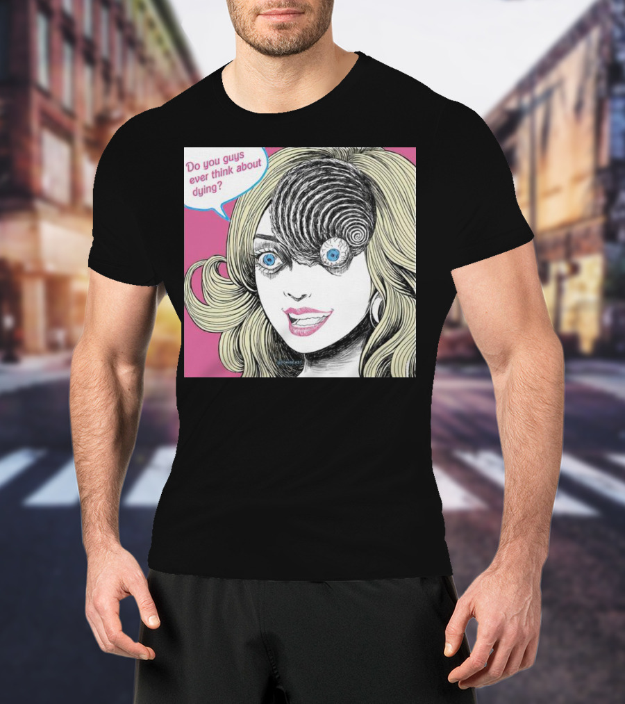 Junji Ito Barbie Do You Guys Ever Think About Dying Manga Horror Mashup T-Shirt