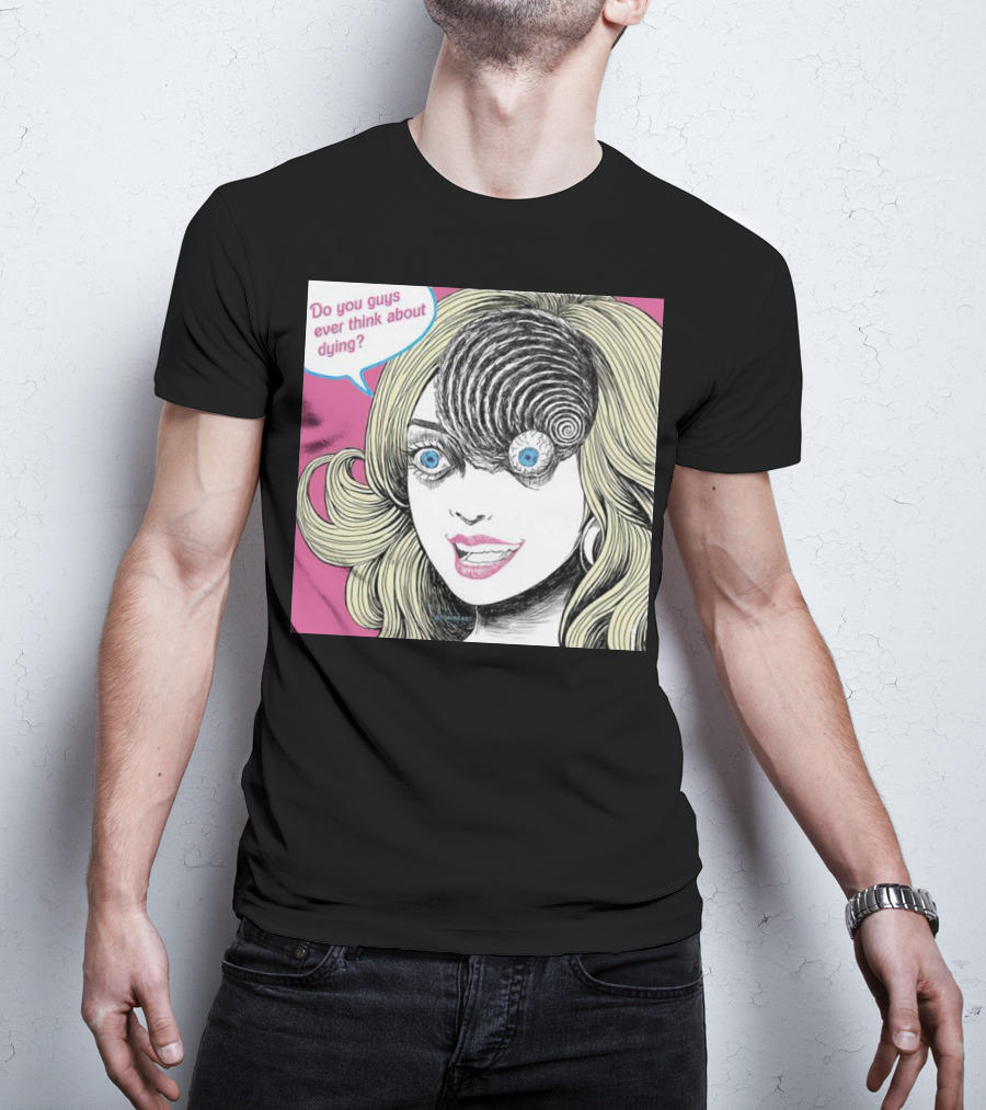 Junji Ito Barbie Do You Guys Ever Think About Dying Manga Horror Mashup T-Shirt