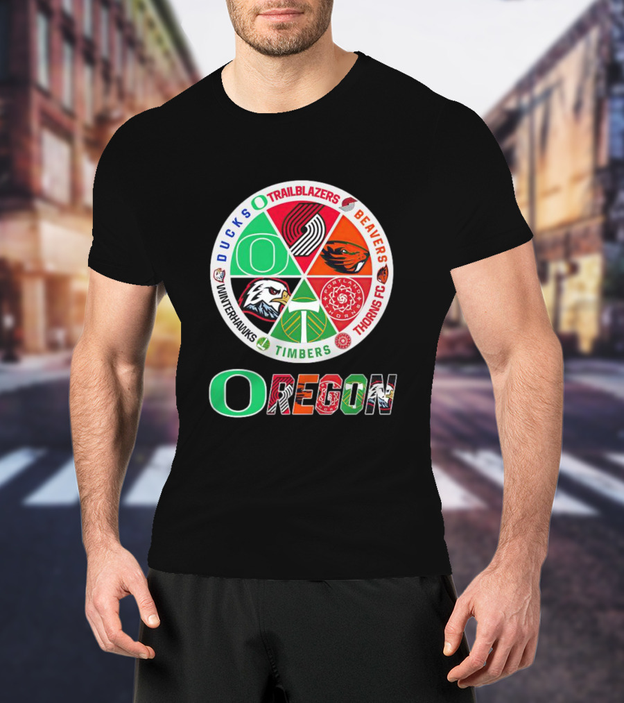 Oregon Winterhawks Ducks Trail Blazers Beavers Thorns FC Timbers Sports Team T-Shirt