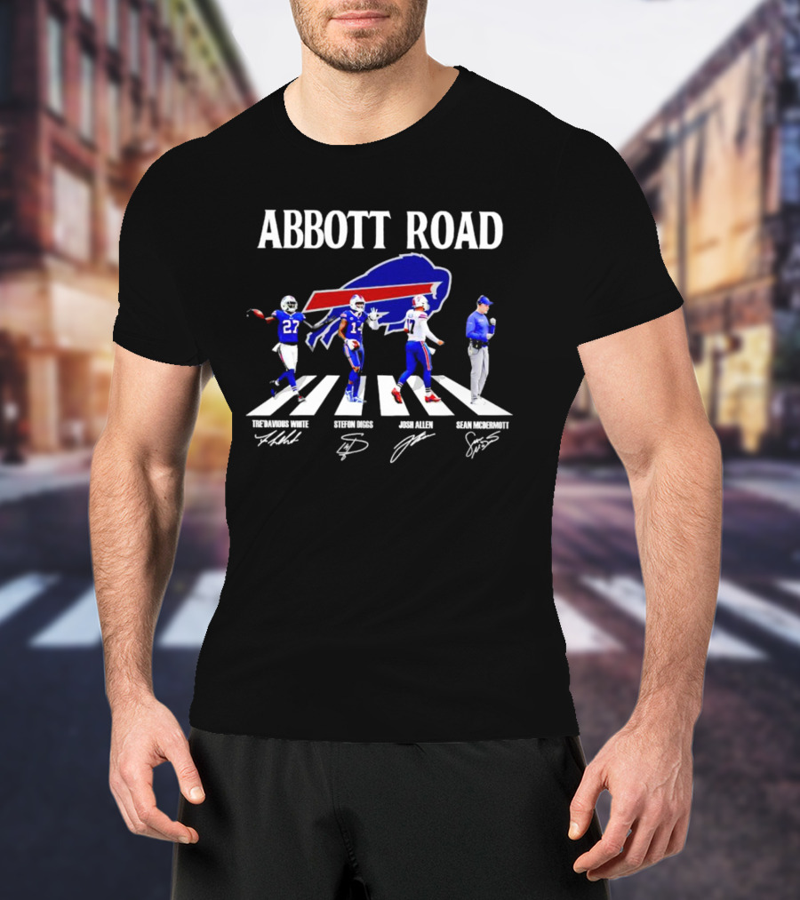 Abbott Road Tre'Davious White Stefon Diggs Josh Allen Sean McDermott Buffalo Bills T-Shirt