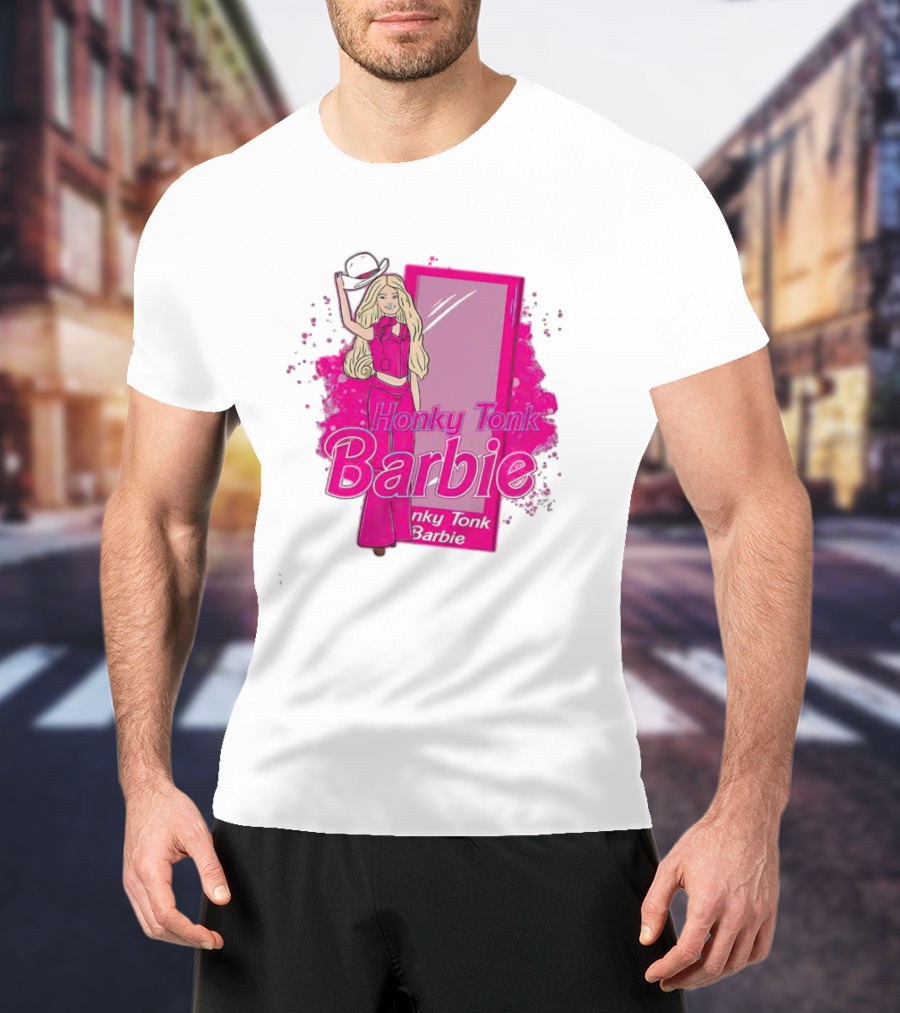 Honky Tonk Barbie Iconic Pink Cowgirl T-Shirt
