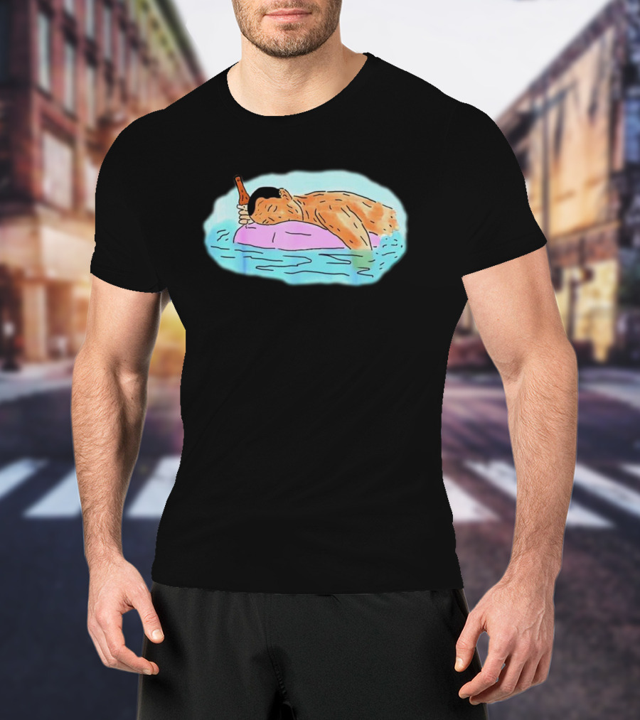 Kendall Roy Sleeping On Water With Bottle On Floatie T-Shirt