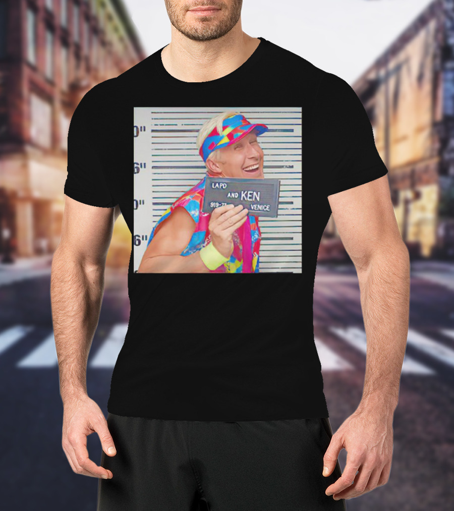 LAPD Ken Venice Mugshot Ryan Gosling Barbie T-Shirt