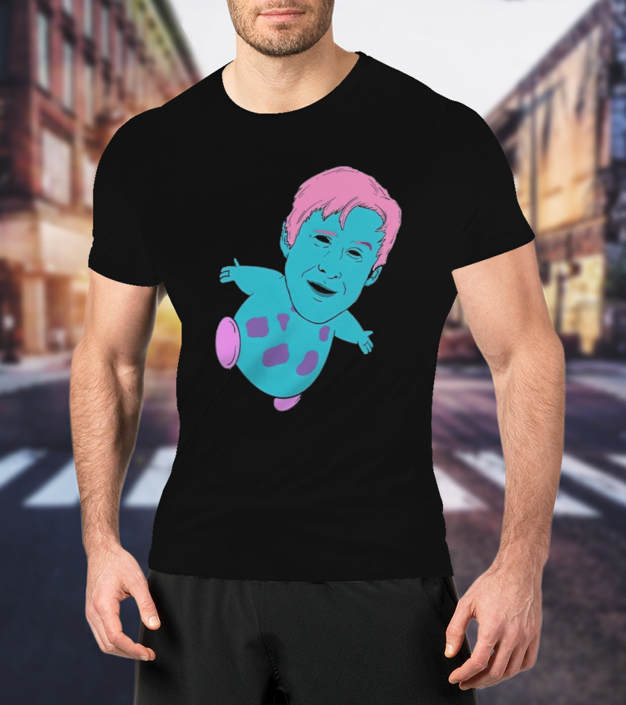 Ryan X Bibble Pink And Blue Character Fusion T-Shirt