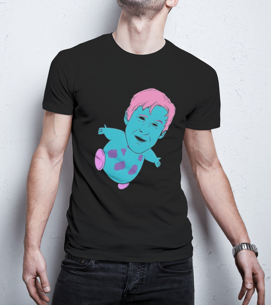 Ryan X Bibble Pink And Blue Character Fusion T-Shirt