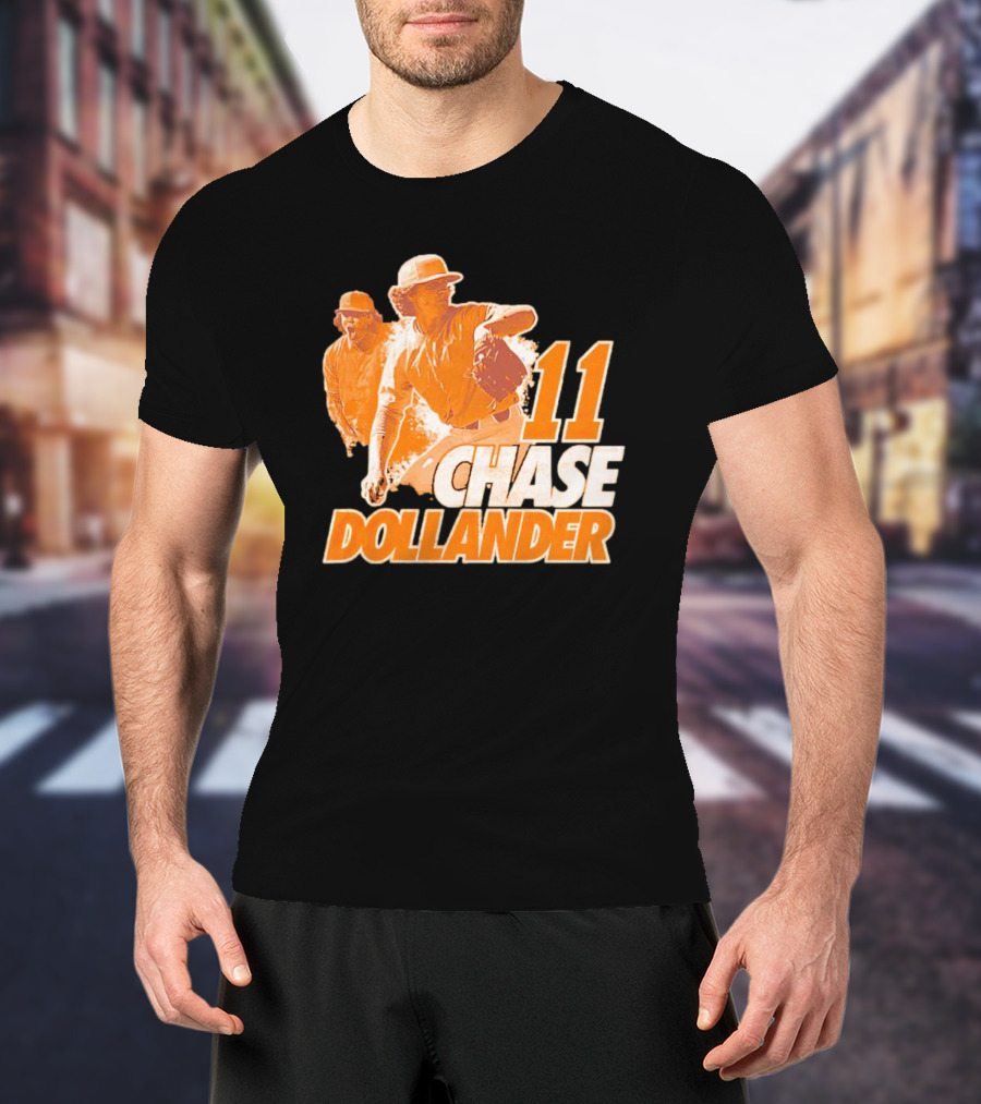 Chase Dollander 11 Baseball Action Player T-Shirt