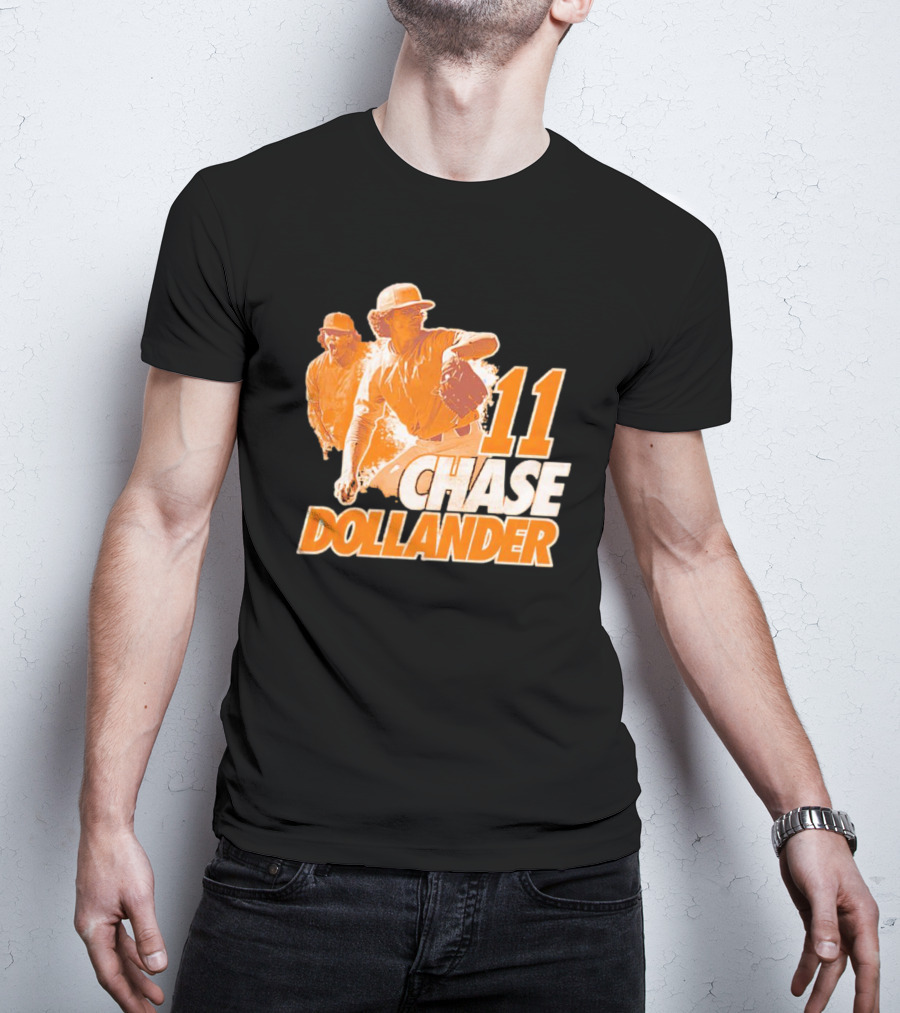 Chase Dollander 11 Baseball Action Player T-Shirt