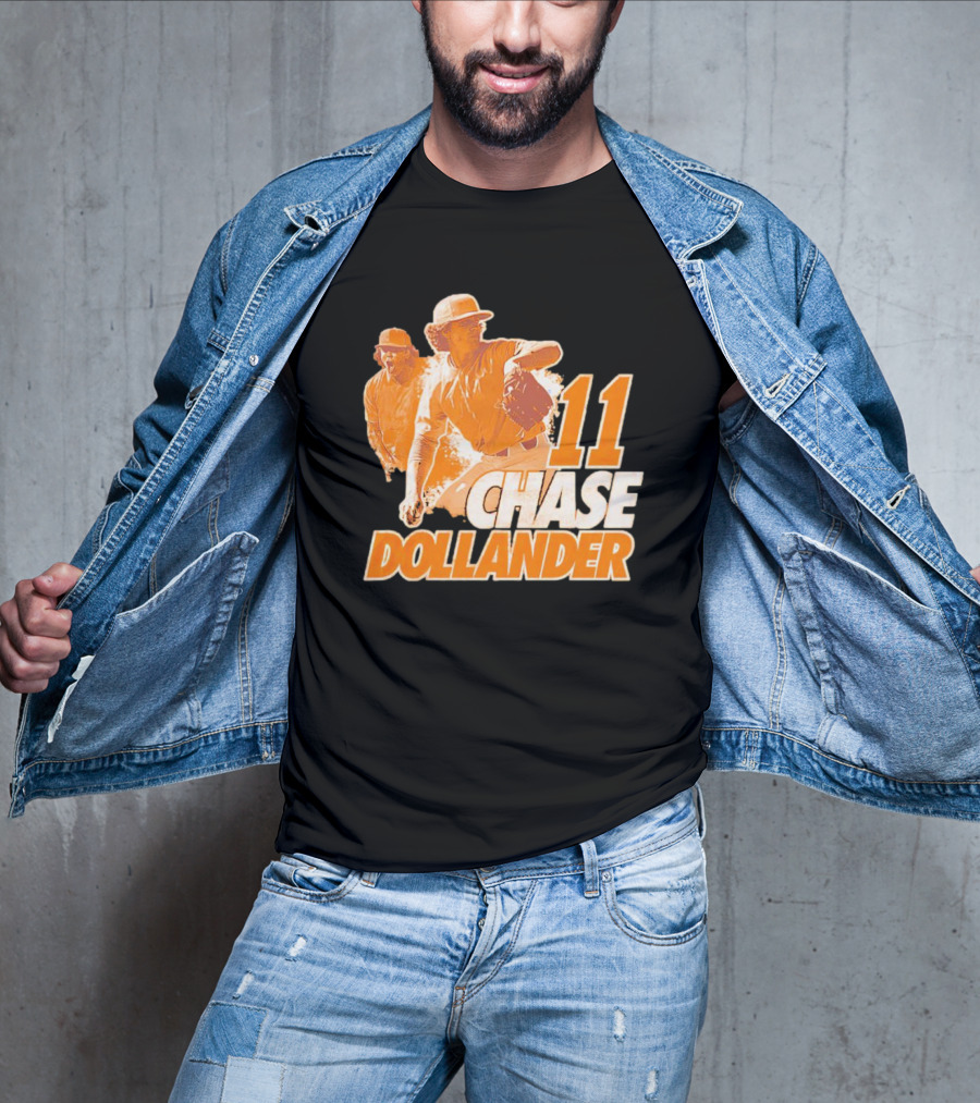 Chase Dollander 11 Baseball Action Player T-Shirt