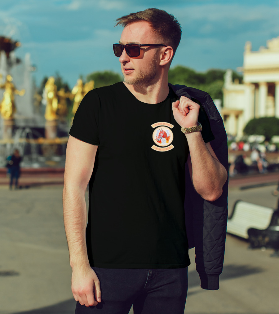 Kendom Saloon Vintage Fire Helmet Emblem T-Shirt