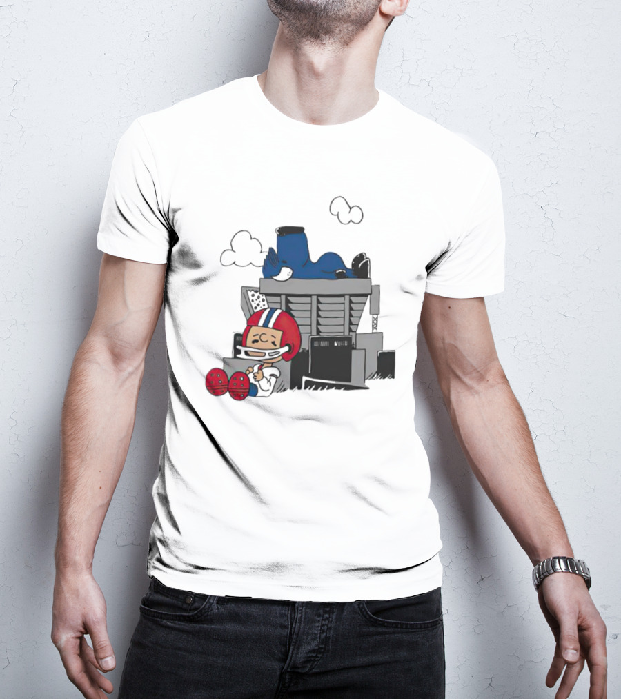 Buffalo Bills Snoopy And Woodstock Sleep Red House Football Helmet T-Shirt