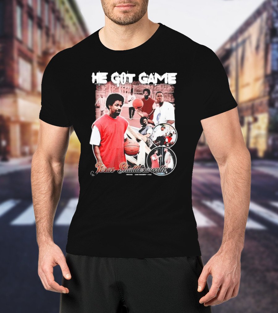 He Got Game Jesus Shuttlesworth Urban Basketball Scene 1998 T-Shirt
