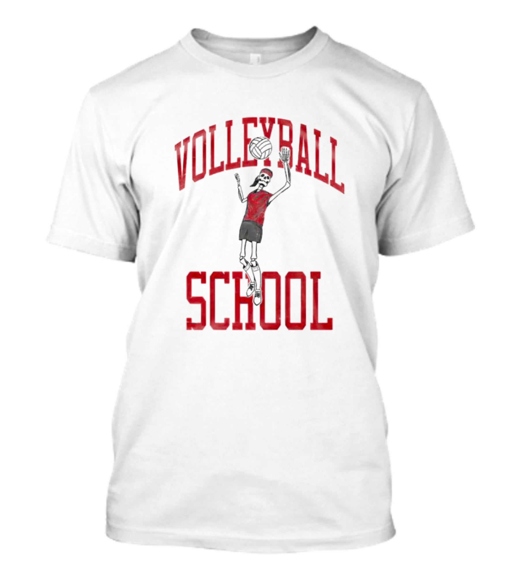 Nebraska Volleyball School Skeleton Player T-Shirt