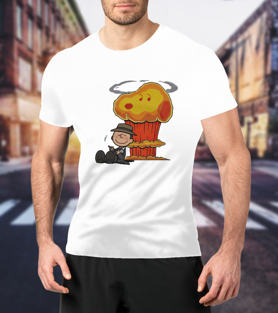 Oppeanutheimer Snoopy Explosion With Charlie Brown Smoking T-Shirt