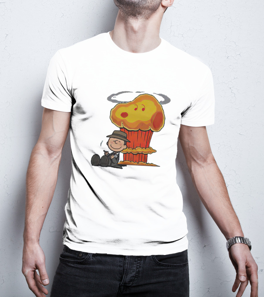 Oppeanutheimer Snoopy Explosion With Charlie Brown Smoking T-Shirt