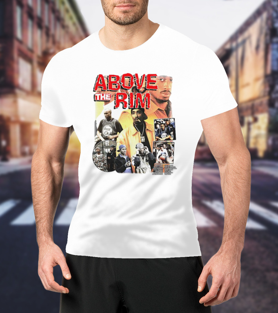 Above The Rim 2Pac Shoot Out Picture Collage T-Shirt
